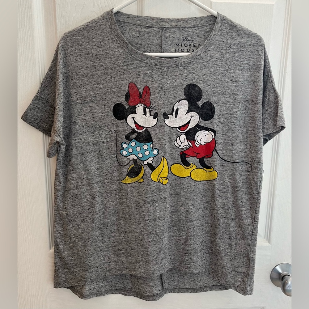 Disney Mickey Mouse Gray Women’s Tee, Size small (oversized) NWT